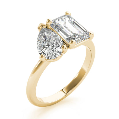 2 CT Round Three Stones Lab Grown Diamond Engagement Ring