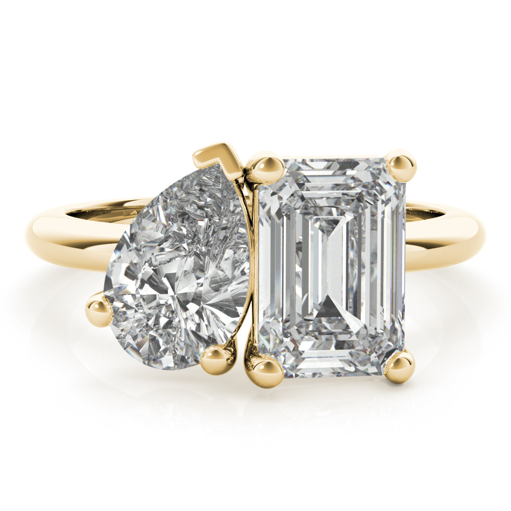 2 CT Round Three Stones Lab Grown Diamond Engagement Ring