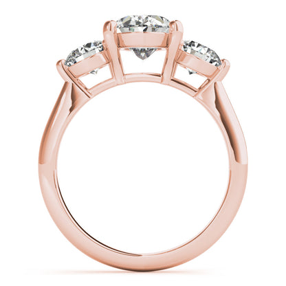 2 CT Round Three Stones Lab Grown Diamond Engagement Ring