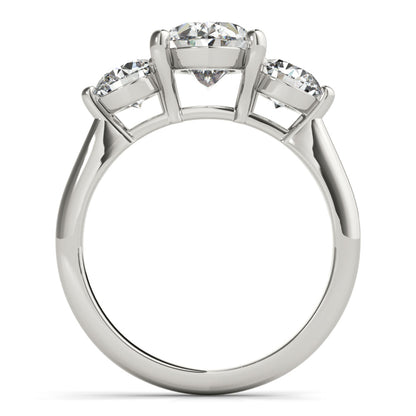 2 CT Round Three Stones Lab Grown Diamond Engagement Ring