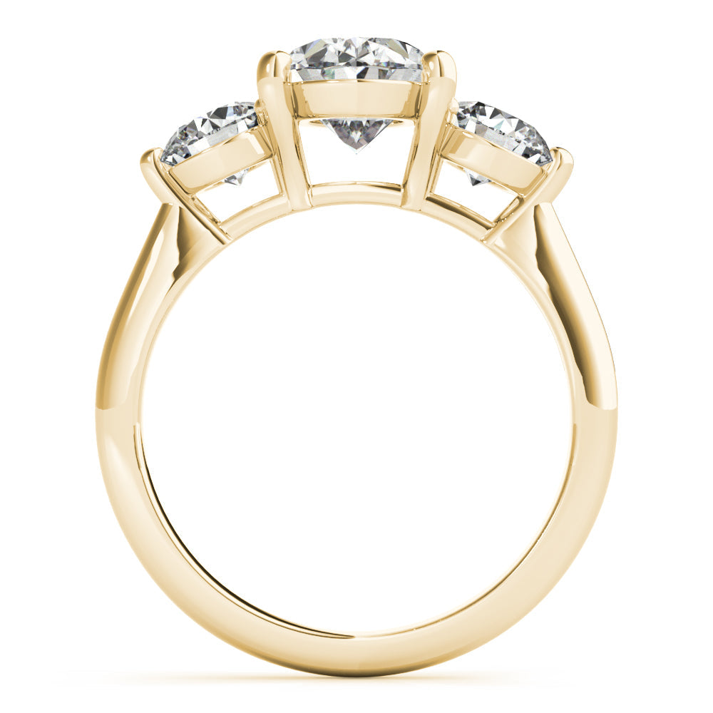 2 CT Round Three Stones Lab Grown Diamond Engagement Ring