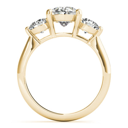 2 CT Round Three Stones Lab Grown Diamond Engagement Ring