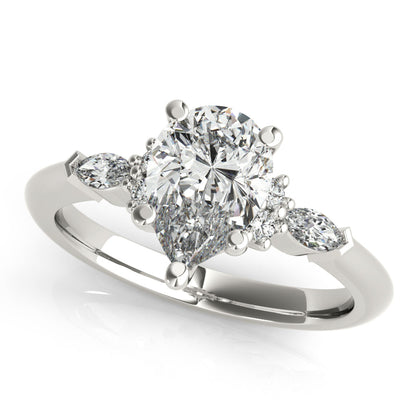 2 CT Round Three Stones Lab Grown Diamond Engagement Ring