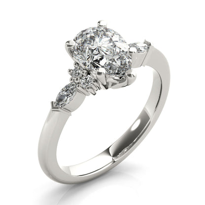 2 CT Round Three Stones Lab Grown Diamond Engagement Ring