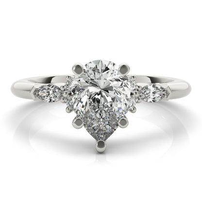 2 CT Round Three Stones Lab Grown Diamond Engagement Ring