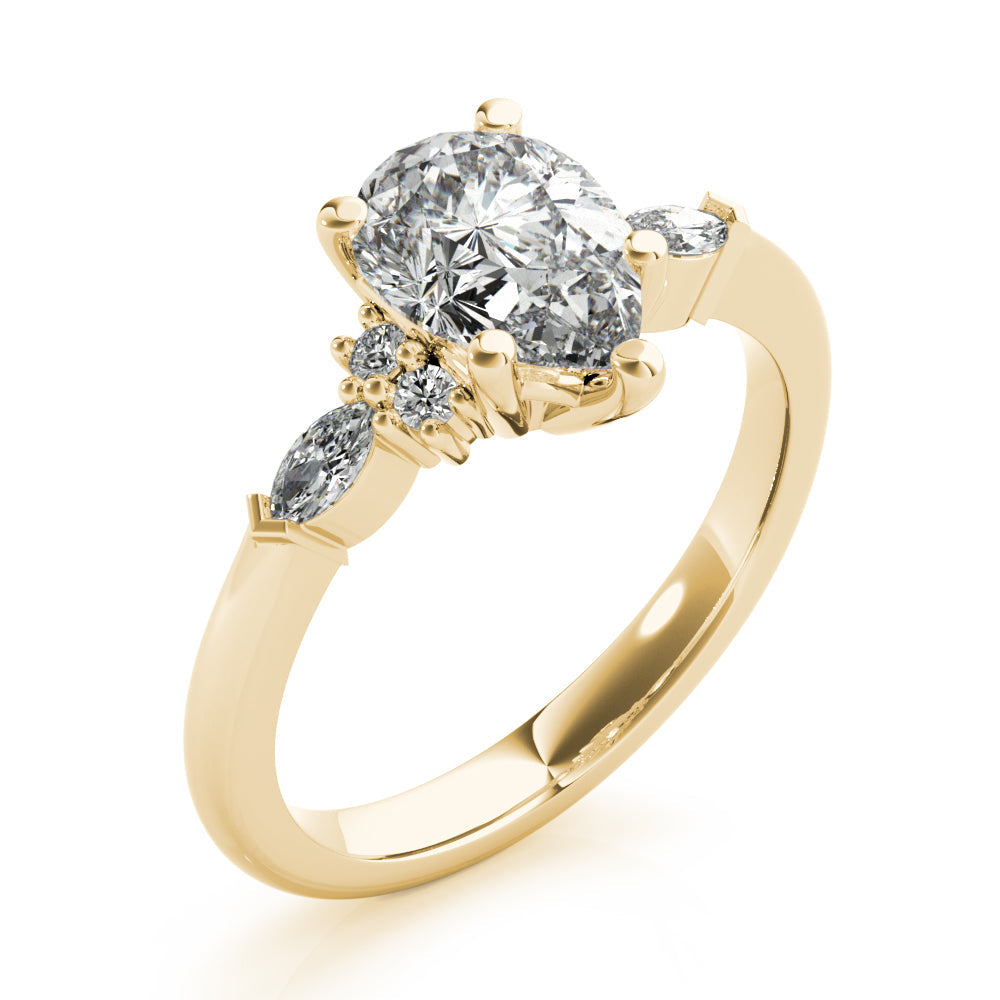 2 CT Round Three Stones Lab Grown Diamond Engagement Ring