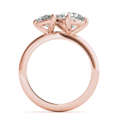 2 CT Round Three Stones Lab Grown Diamond Engagement Ring