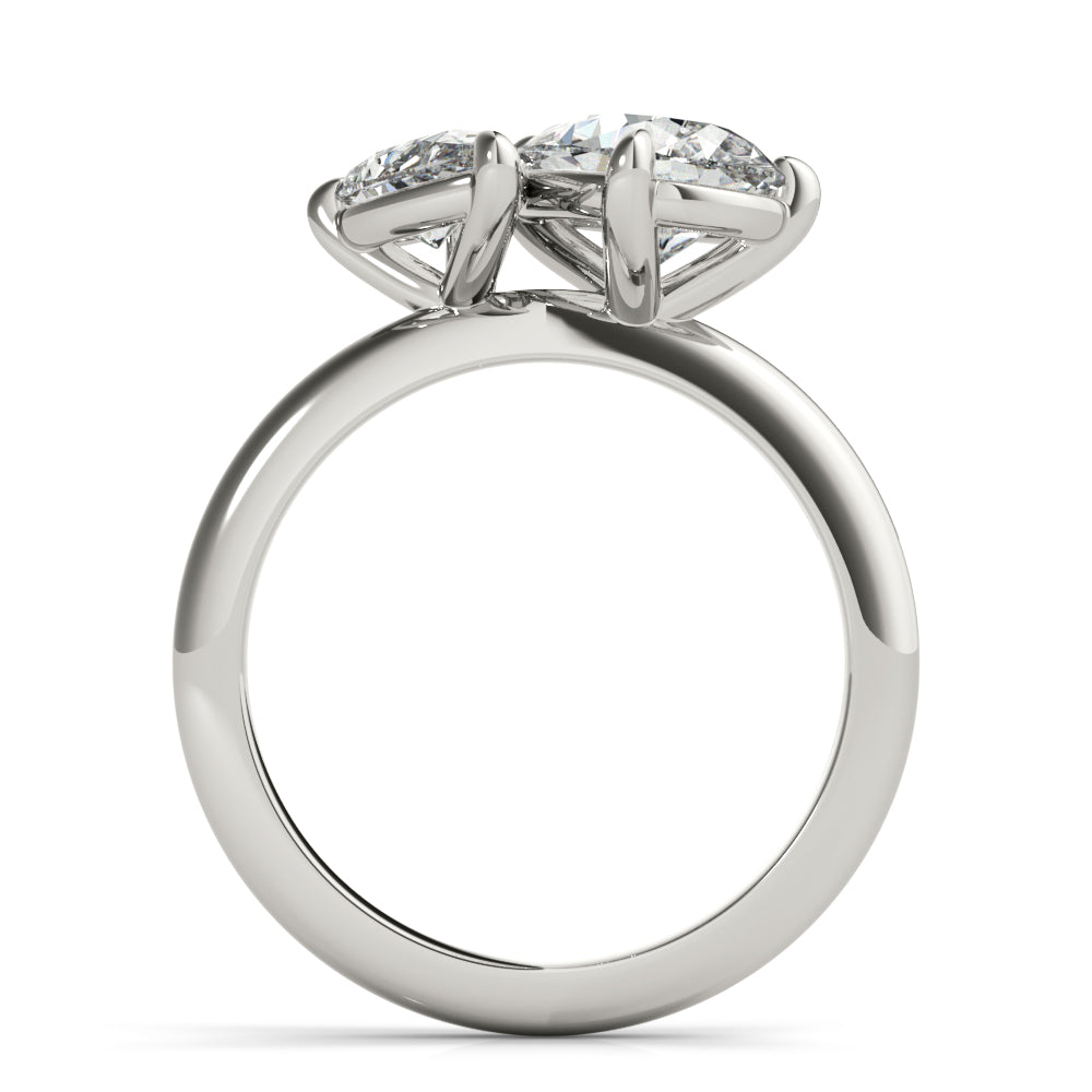 2 CT Round Three Stones Lab Grown Diamond Engagement Ring