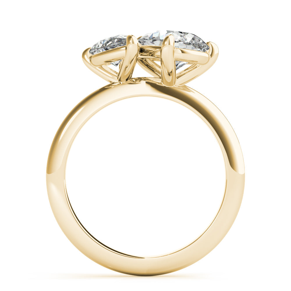 2 CT Round Three Stones Lab Grown Diamond Engagement Ring