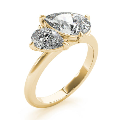 2 CT Round Three Stones Lab Grown Diamond Engagement Ring