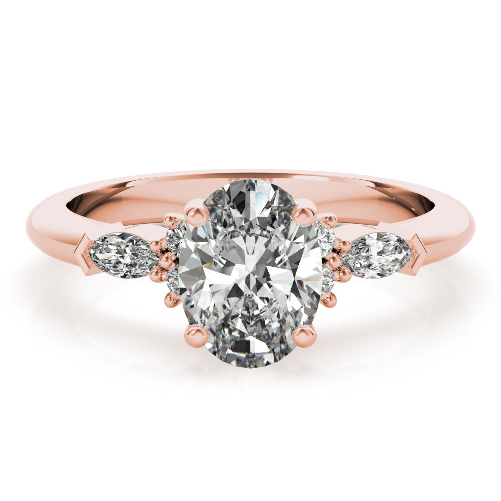 2 CT Round Three Stones Lab Grown Diamond Engagement Ring