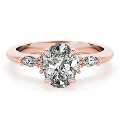 2 CT Round Three Stones Lab Grown Diamond Engagement Ring
