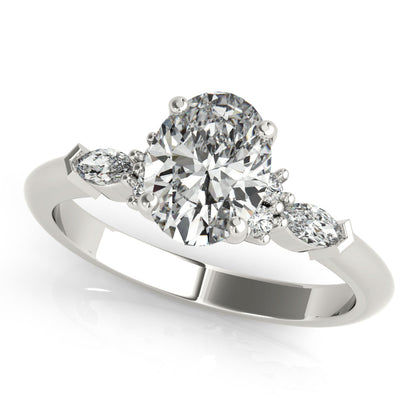 2 CT Round Three Stones Lab Grown Diamond Engagement Ring