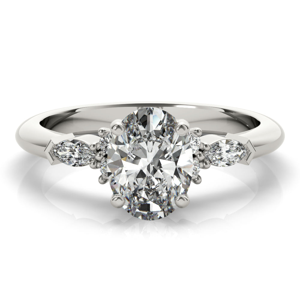 2 CT Round Three Stones Lab Grown Diamond Engagement Ring