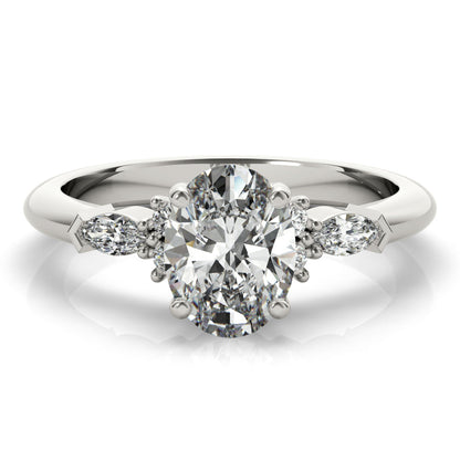 2 CT Round Three Stones Lab Grown Diamond Engagement Ring