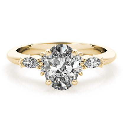 2 CT Round Three Stones Lab Grown Diamond Engagement Ring