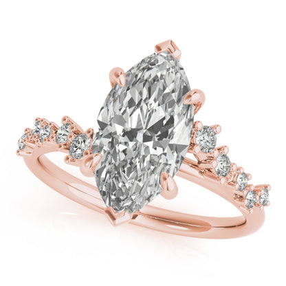 2 CT Round Three Stones Lab Grown Diamond Engagement Ring