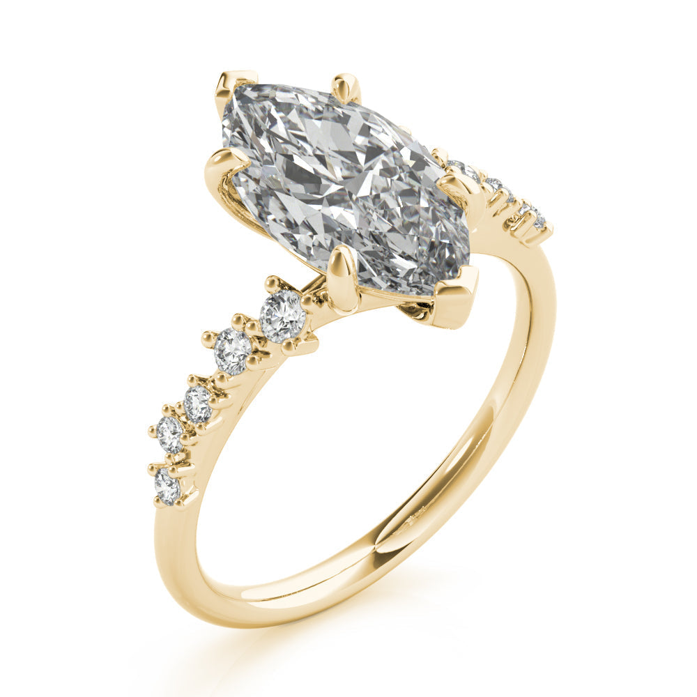 2 CT Round Three Stones Lab Grown Diamond Engagement Ring
