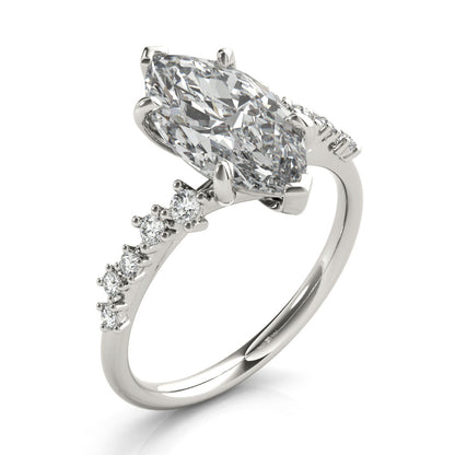2 CT Round Three Stones Lab Grown Diamond Engagement Ring
