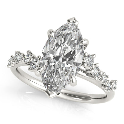 2 CT Round Three Stones Lab Grown Diamond Engagement Ring