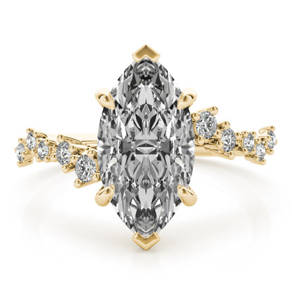 2 CT Round Three Stones Lab Grown Diamond Engagement Ring
