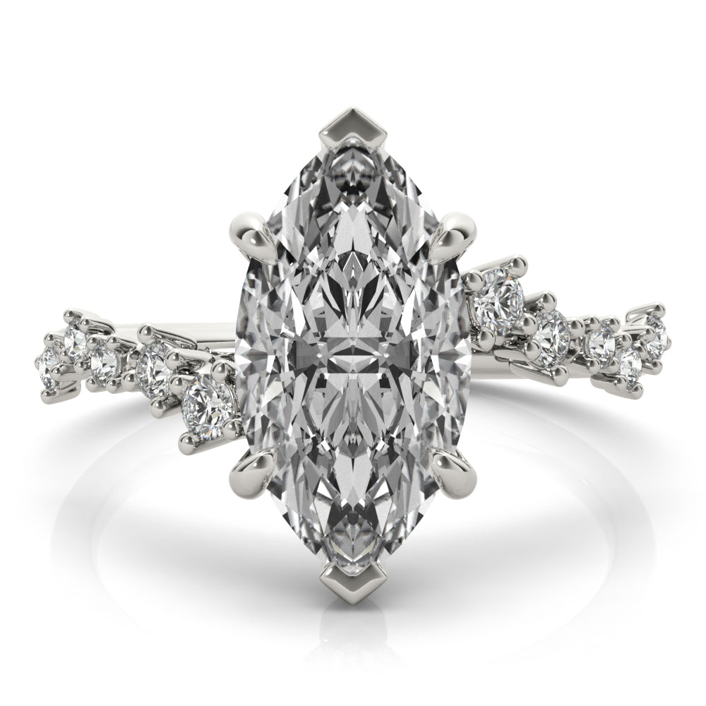 2 CT Round Three Stones Lab Grown Diamond Engagement Ring