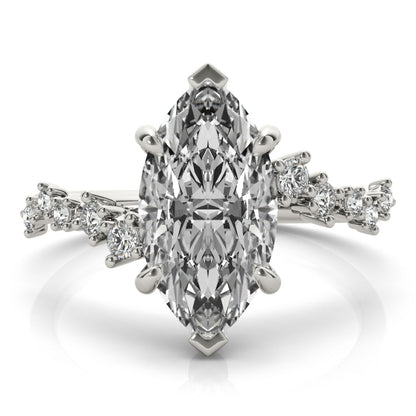 2 CT Round Three Stones Lab Grown Diamond Engagement Ring