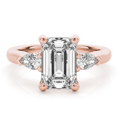 2 CT Round Three Stones Lab Grown Diamond Engagement Ring