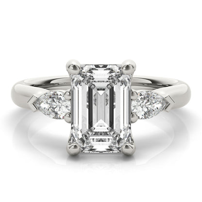 2 CT Round Three Stones Lab Grown Diamond Engagement Ring