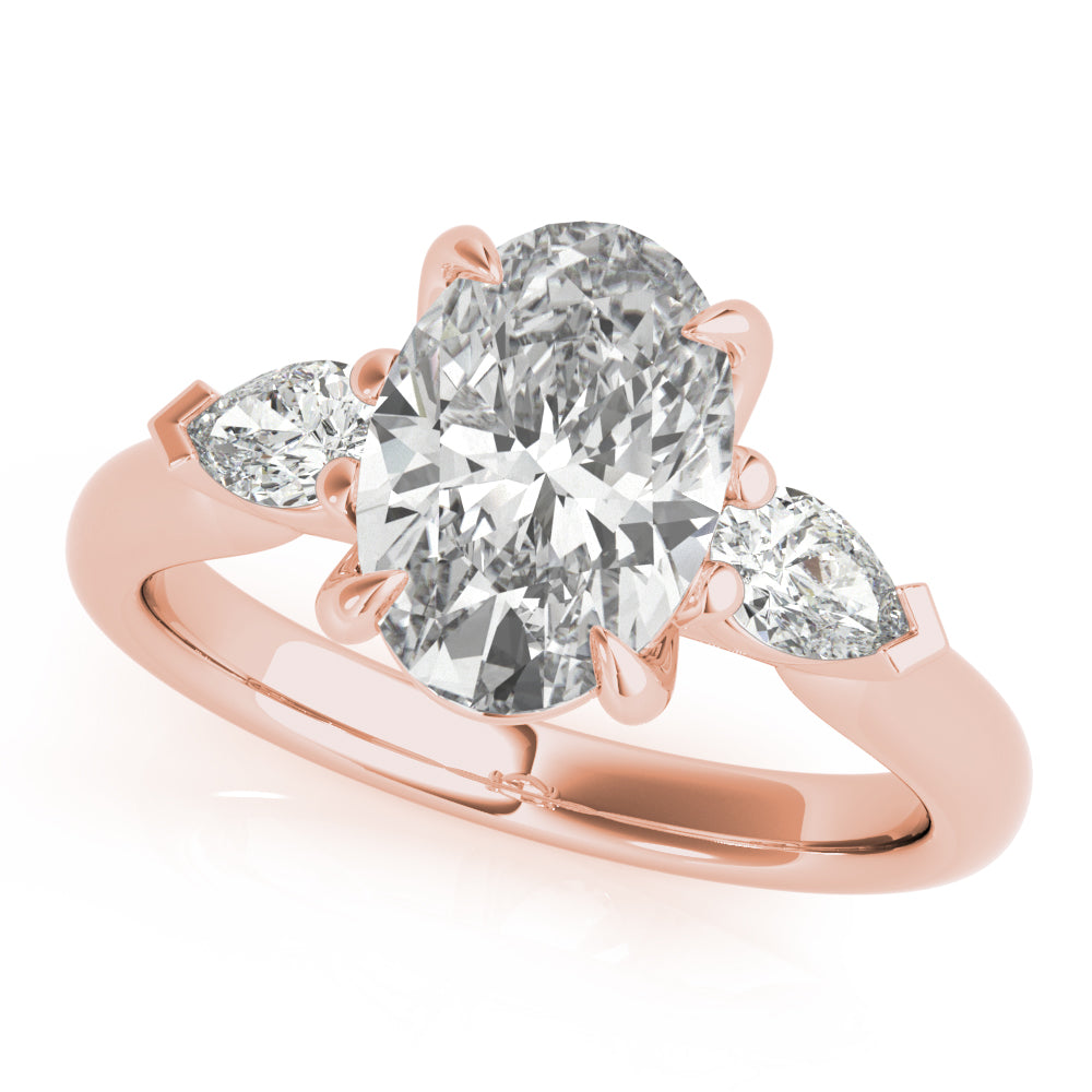 2 CT Round Three Stones Lab Grown Diamond Engagement Ring