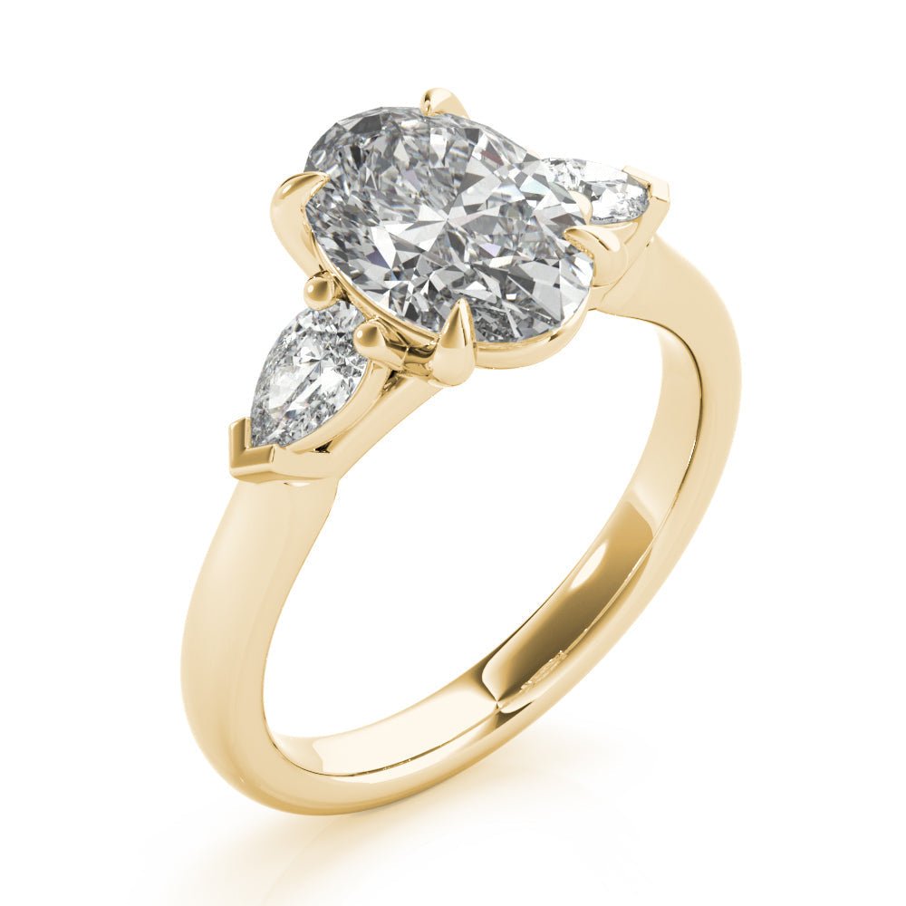 2 CT Round Three Stones Lab Grown Diamond Engagement Ring