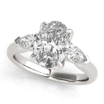2 CT Round Three Stones Lab Grown Diamond Engagement Ring