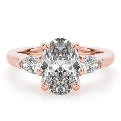 2 CT Round Three Stones Lab Grown Diamond Engagement Ring