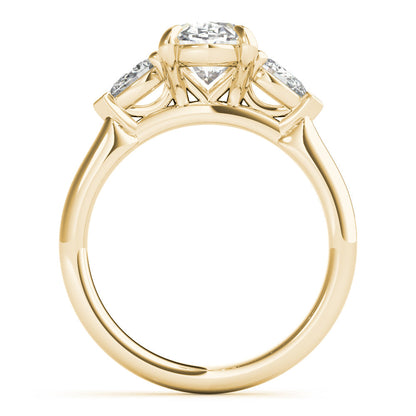 2 CT Round Three Stones Lab Grown Diamond Engagement Ring