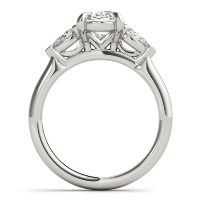 2 CT Round Three Stones Lab Grown Diamond Engagement Ring