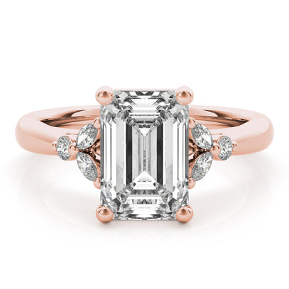 2 CT Round Three Stones Lab Grown Diamond Engagement Ring