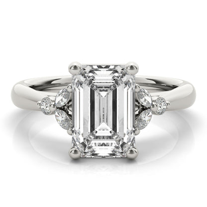 2 CT Round Three Stones Lab Grown Diamond Engagement Ring