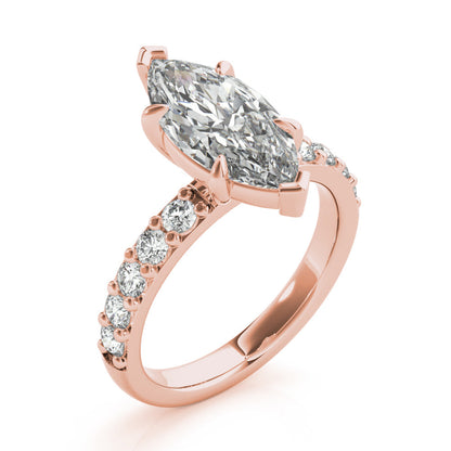 2 CT Round Three Stones Lab Grown Diamond Engagement Ring