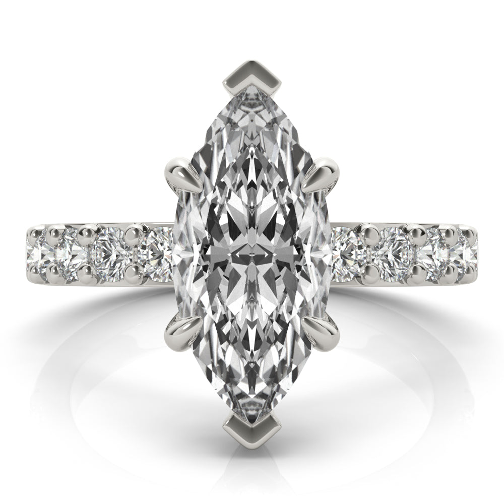 2 CT Round Three Stones Lab Grown Diamond Engagement Ring