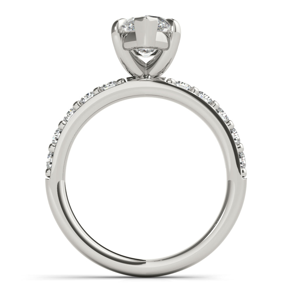 2 CT Round Three Stones Lab Grown Diamond Engagement Ring