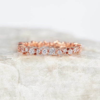 0.37 CT Round Full Eternity Lab Grown Diamond Wedding Band