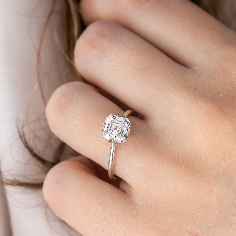 2 CT Round Three Stones Lab Grown Diamond Engagement Ring