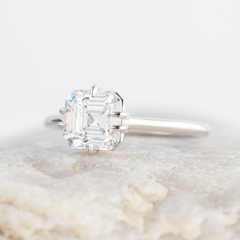 2 CT Round Three Stones Lab Grown Diamond Engagement Ring