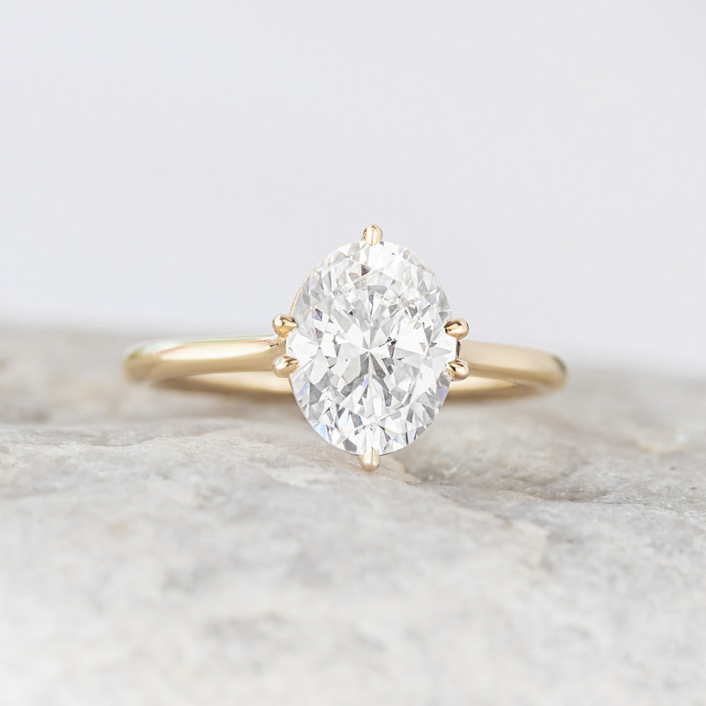 2 CT Round Three Stones Lab Grown Diamond Engagement Ring