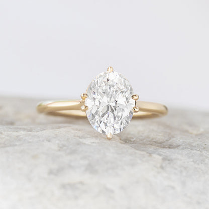2 CT Round Three Stones Lab Grown Diamond Engagement Ring