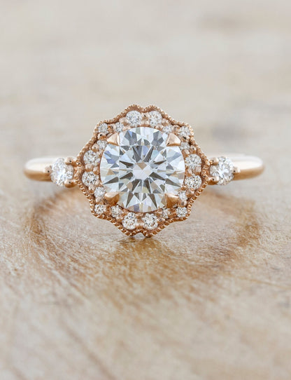 2 CT Round Three Stones Lab Grown Diamond Engagement Ring