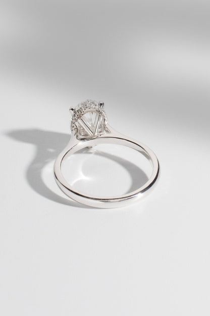 2 CT Round Three Stones Lab Grown Diamond Engagement Ring