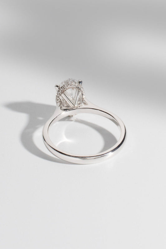 2 CT Round Three Stones Lab Grown Diamond Engagement Ring