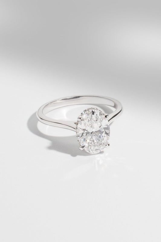 2 CT Round Three Stones Lab Grown Diamond Engagement Ring