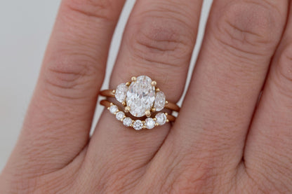 2 CT Round Three Stones Lab Grown Diamond Engagement Ring